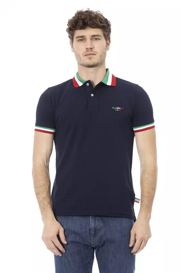 Polo di cotone tricolore