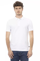 Elegante polo di cotone bianco