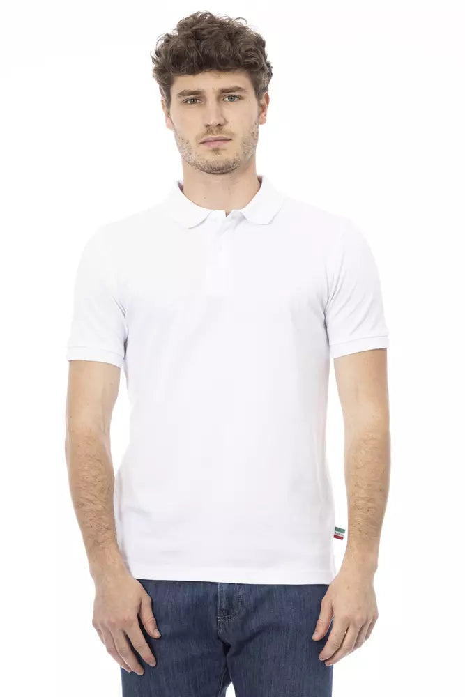 Elegante polo di cotone bianco