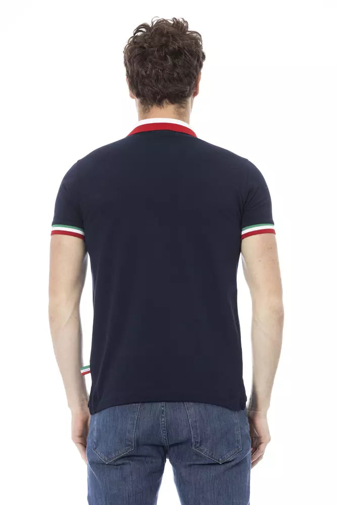 Polo di cotone tricolore