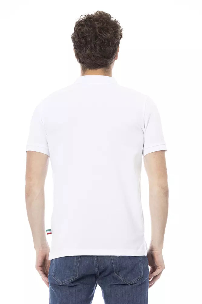 Elegante polo di cotone bianco