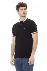 Polo de algodón de cuello tricolor