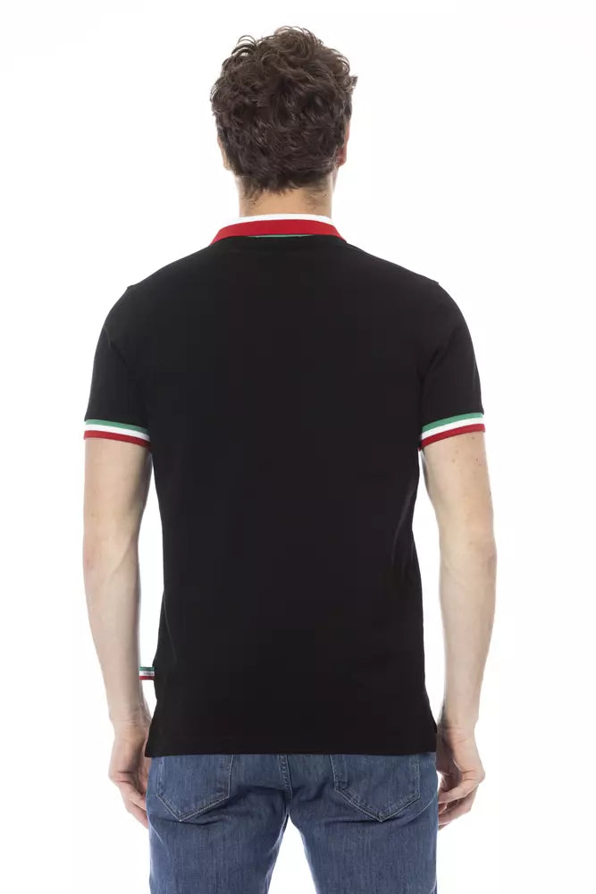 Polo de algodón de cuello tricolor