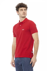 Eleganter roter Baumwollpolo mit schicker Stickerei