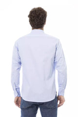 Shirt de robe italienne bleu clair élégant