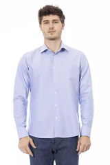 Elegante camisa italiana azul claro