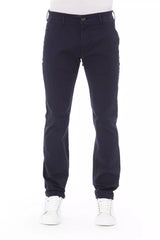 Elegantes pantalones de chino azul