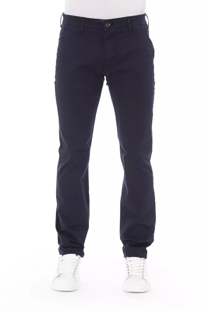 Eleganti pantaloni blu chino