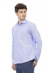 Elegante camisa italiana azul claro