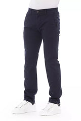 Elegantes pantalones de chino azul