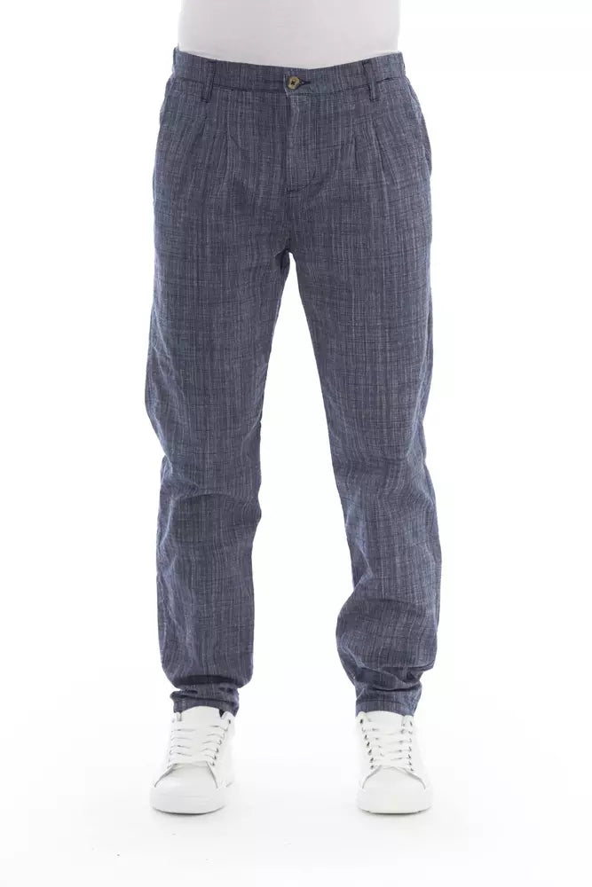 Pantalon chino bleu élégant pour hommes