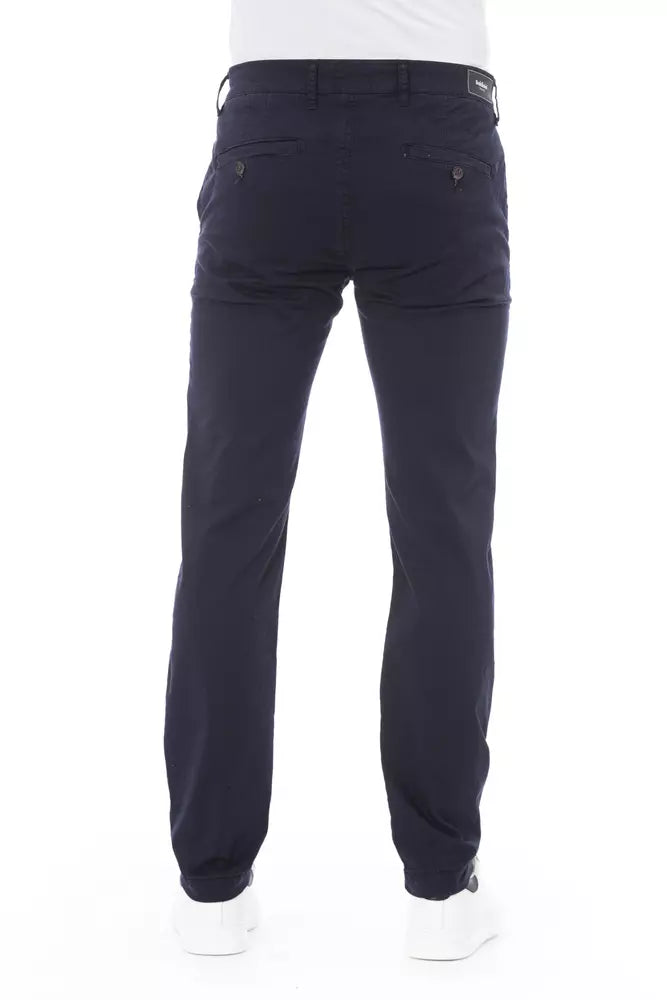 Elegantes pantalones de chino azul