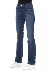 Tricolor Accent Designer Jeans