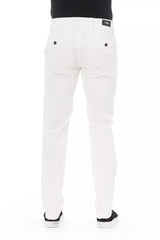 Elegantes pantalones de chino blanco para hombres