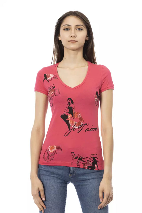 Pink Cotton Women Top