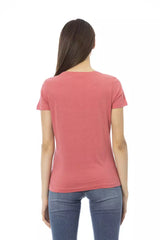 Chic Fuchsia T-shirt de mode à manches courtes