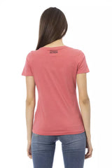 Camiseta de estampado rosa elegante para looks de verano modernos