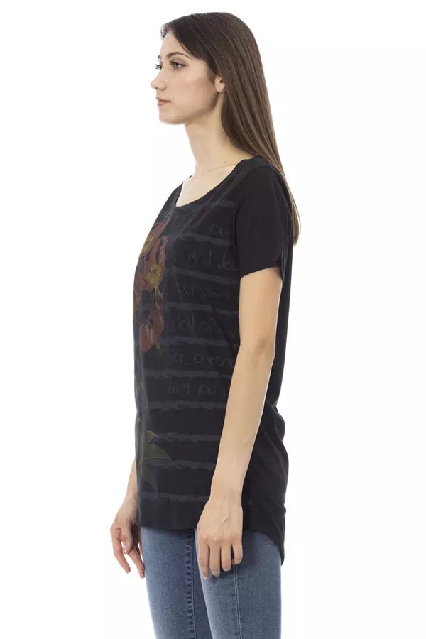 Black Cotton Women's Top