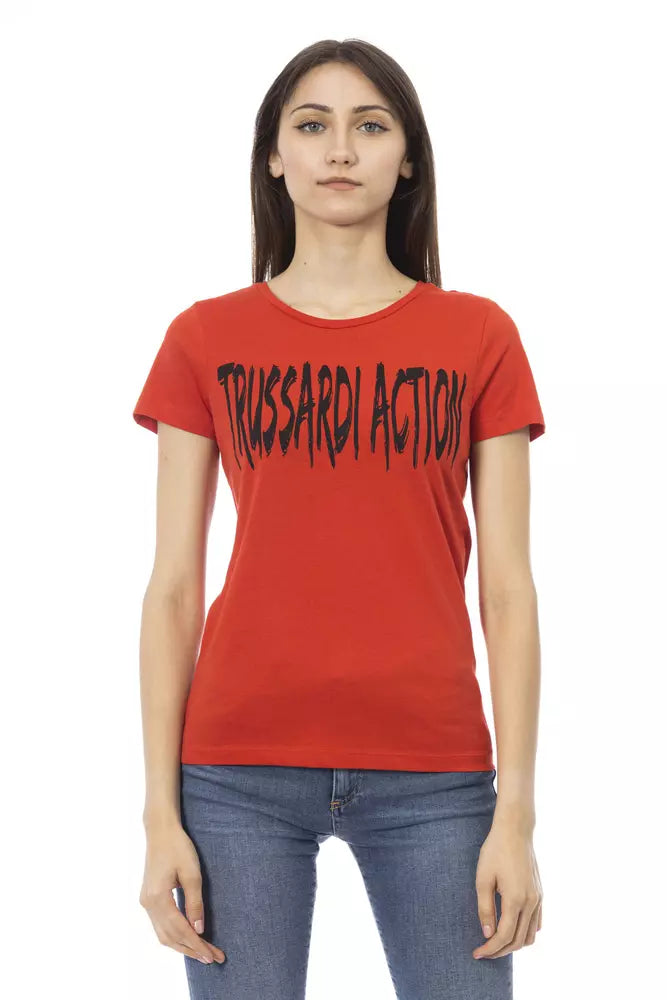 Crimson Casual Elegance T -Shirt