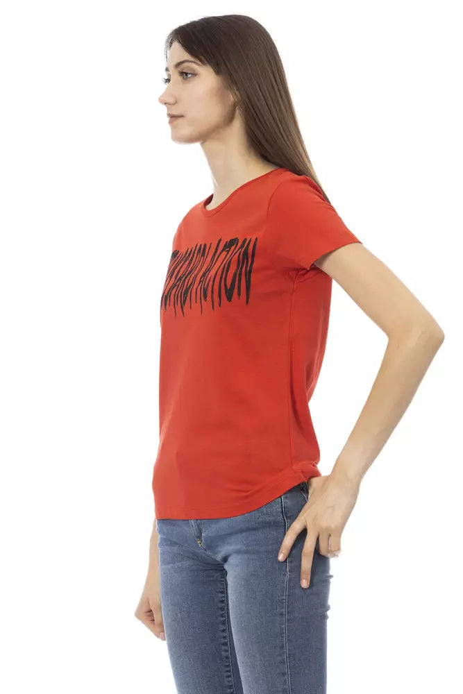 Crimson Casual Elegance T -Shirt