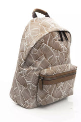 Eleganter Leder -Rucksack mit Vordertasche