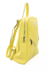 Sac à dos en cuir jaune soleil