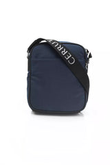 Elegante borsa a tracolla in pelle di nylon blu