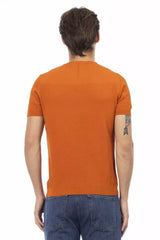 Chick Orange Kurzarm -Baumwollpullover