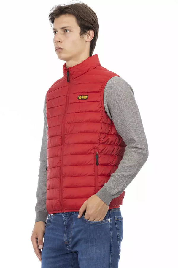 Chaqueta roja de mangas - elegante y funcional