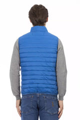 Schlanke ärmellose Down -Jacke in Blau