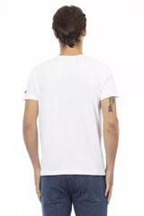 Elegantes V-Ausschnitt-T-Shirt mit schickem Frontdruck