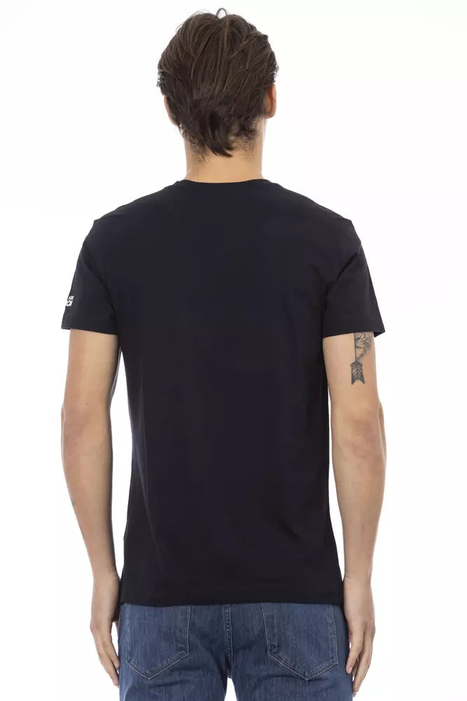 Elegantes V-Ausschnitt-T-Shirt mit Frontdruck