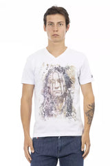 White Cotton Men T-Shirt