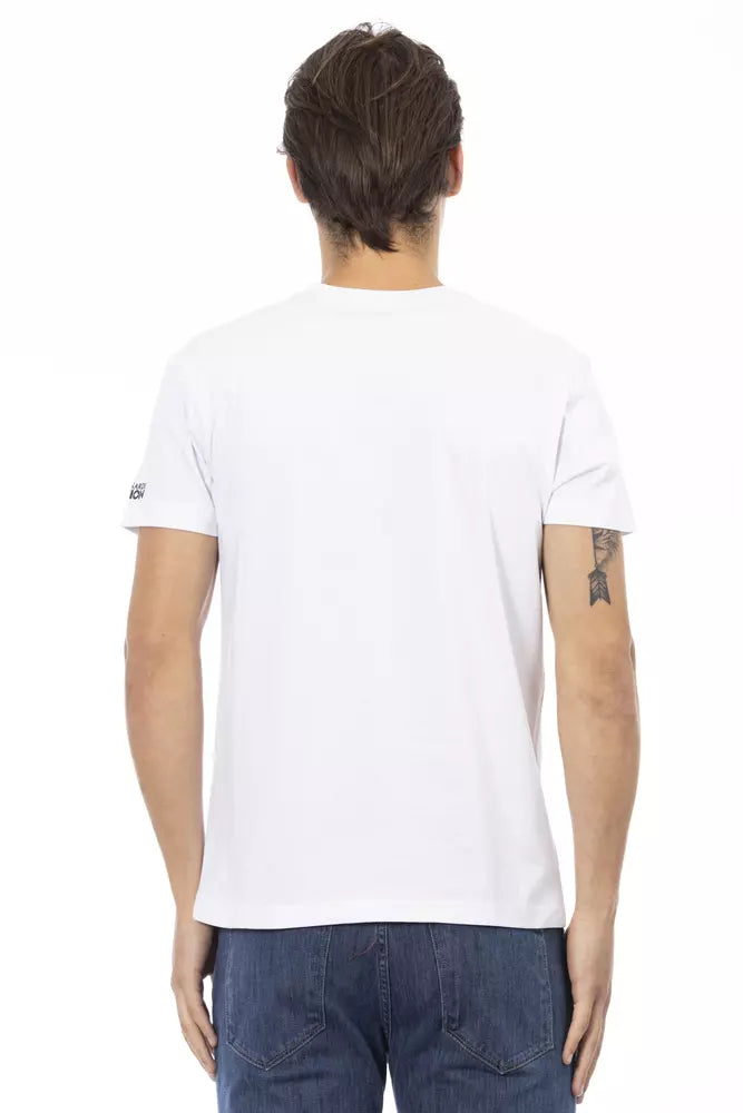 White Cotton Men T-Shirt