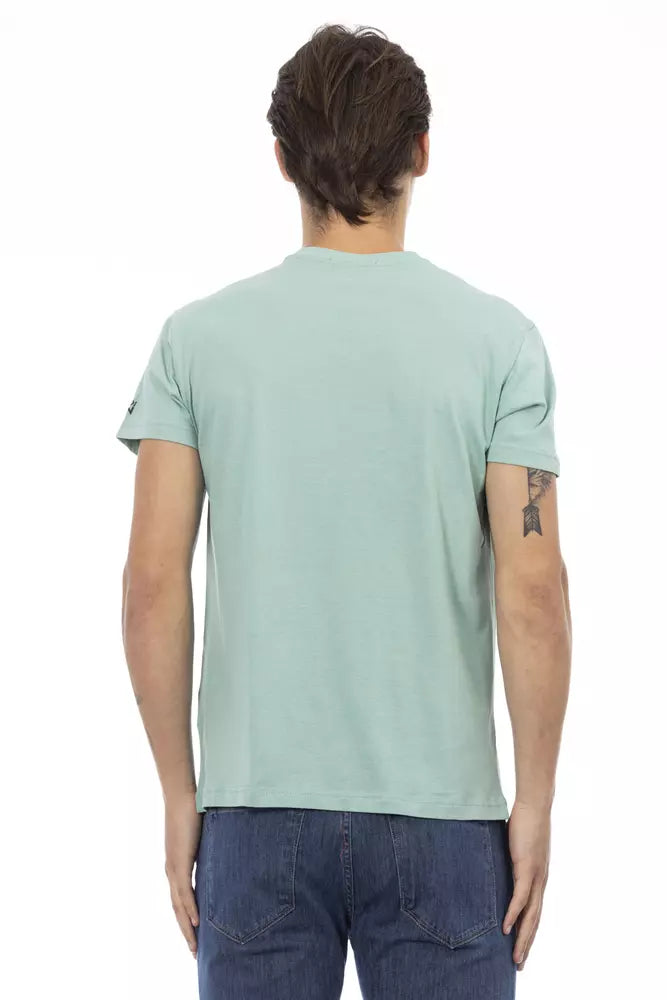 Κομψό κοντό μανίκι V-neck tee