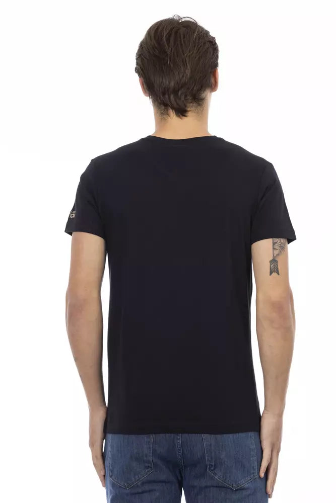 Chic v-neck tee με καλλιτεχνική μπροστινή εκτύπωση