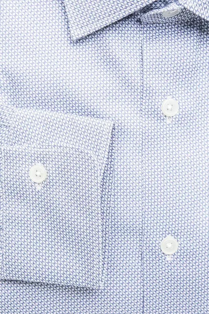 Camisa de algodón de cuello delgada elegante mediana