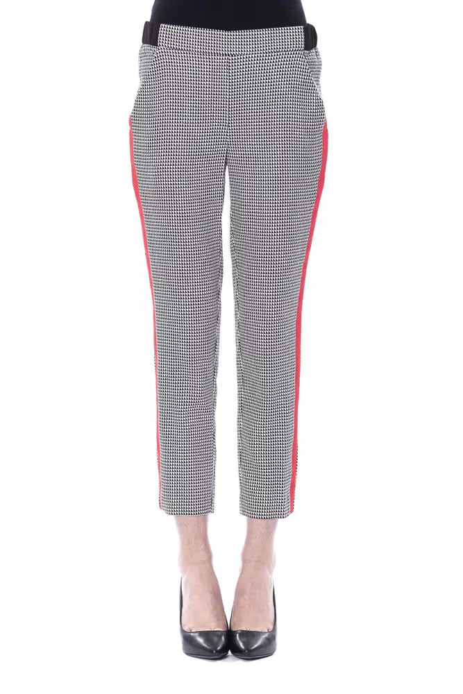 Pantalon à motifs noir chic et blanc