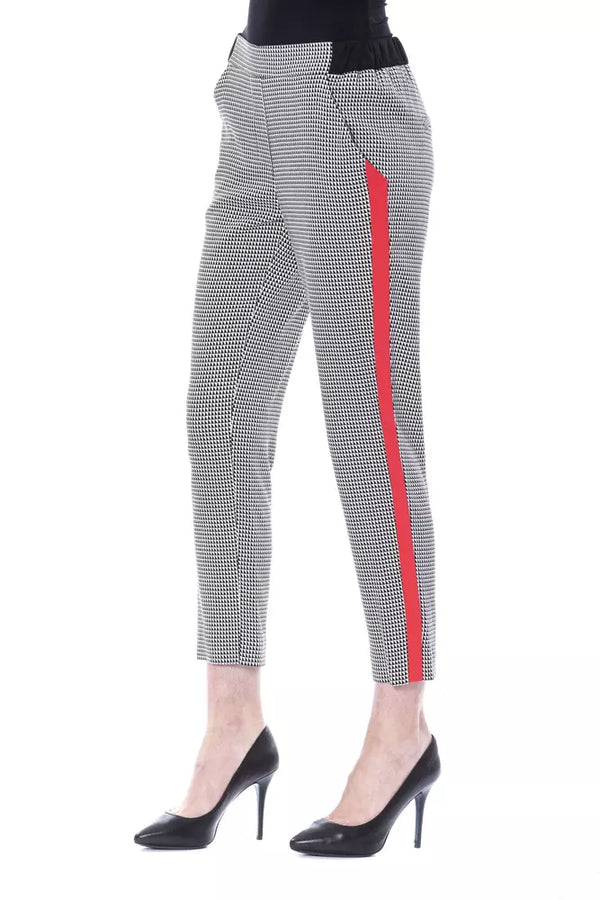 Pantalon à motifs noir chic et blanc