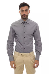 Black Cotton Men Shirt