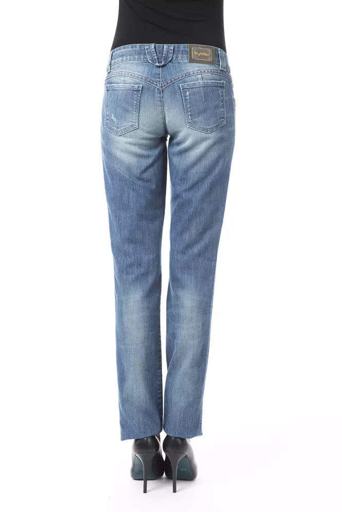 Chic Blue κανονική προσαρμογή denim κομψότητα