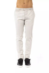 Pantalon en coton décontracté gris élégant