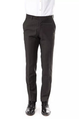 Gray Wool Men Pants