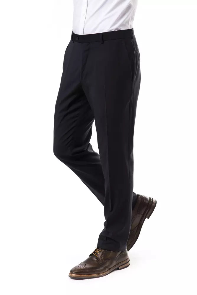 Élégant pantalon de costume en laine gris pour messieurs