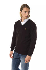 Brown Merino Wool Men Sweater