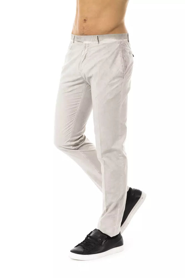 Pantalon en coton élégant décontracté gris pour hommes