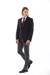 Elegante Blazer maschile in lana a due bottoni