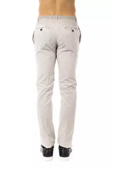 Pantalon en coton élégant décontracté gris pour hommes