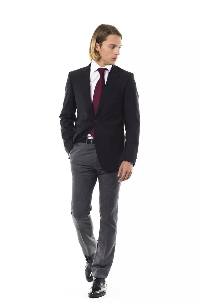 Elegante Blazer maschile in lana a due bottoni