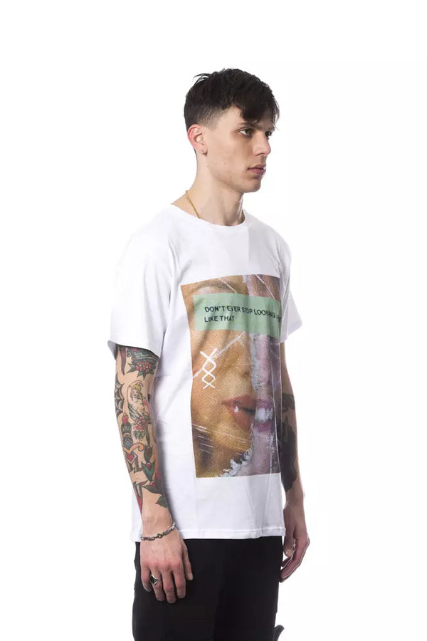 White Cotton Men's T-Shirt